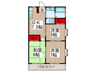 第３秋山ハイツの物件間取画像